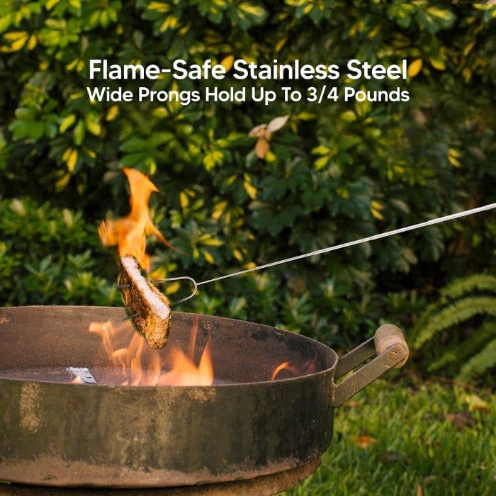 TELESCOPING ROASTING FORKS SET OF 6