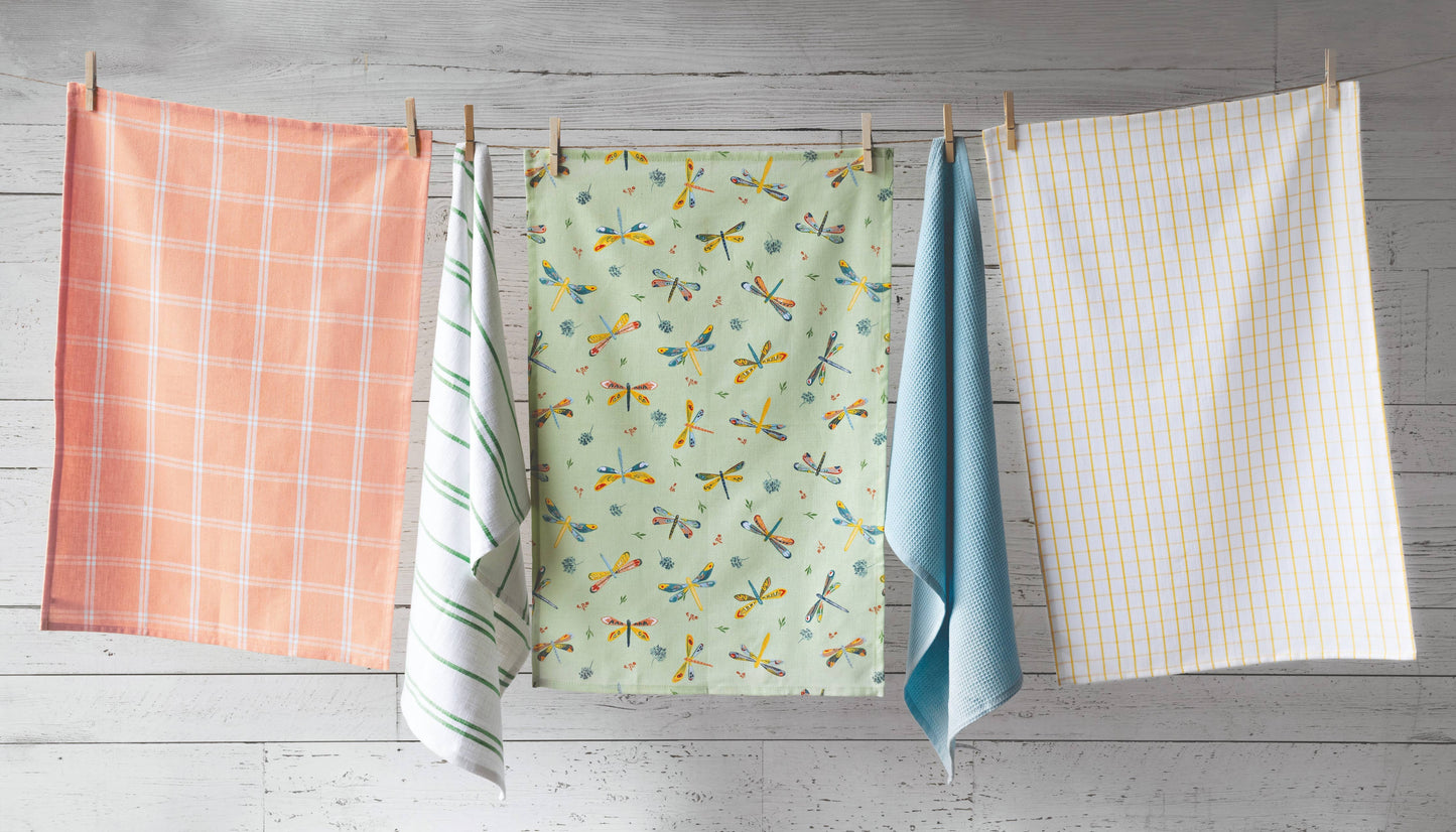 DRAGONFLY DISHTOWELS SET OF 5