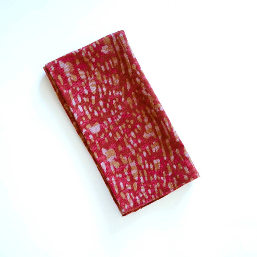 Sustainable Cotton Dinner Napkins Set of 4 | Barkha Orange