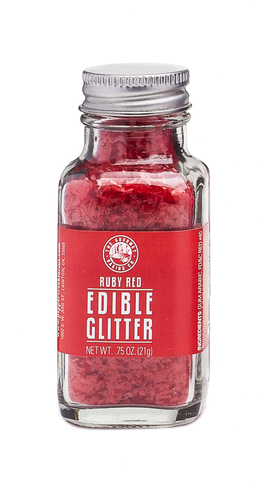 RUBY RED EDIBLE GLITTER 0.75 OZ.