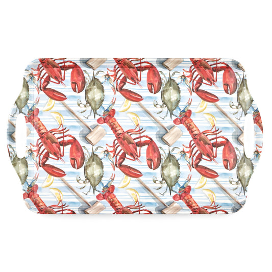 SUMMER FEAST LARGE HANDLED TRAY: MELAMINE / SUMMER FEAST