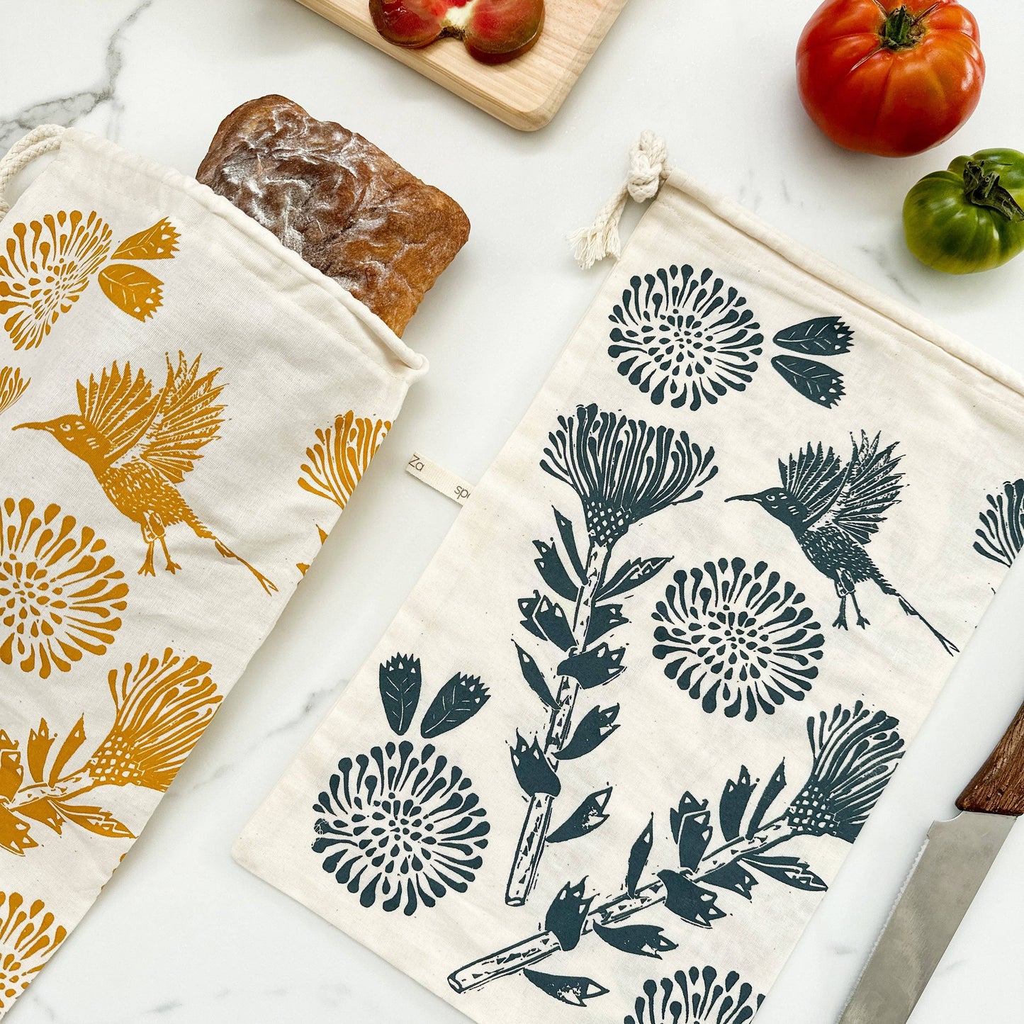 HALO BREAD BAG ORGANIC COTTON NIGHT BLUE