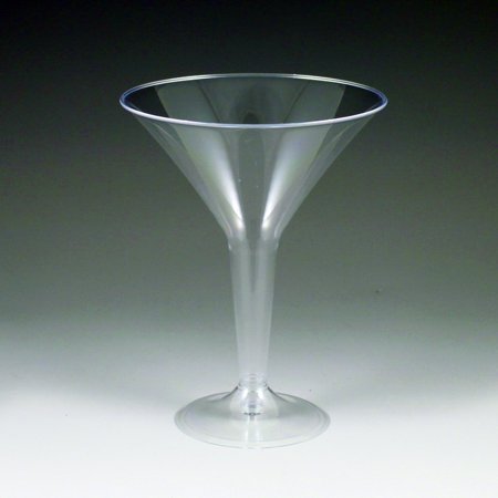PLASTIC MARTINI GLASSES 2PC 8 OZ