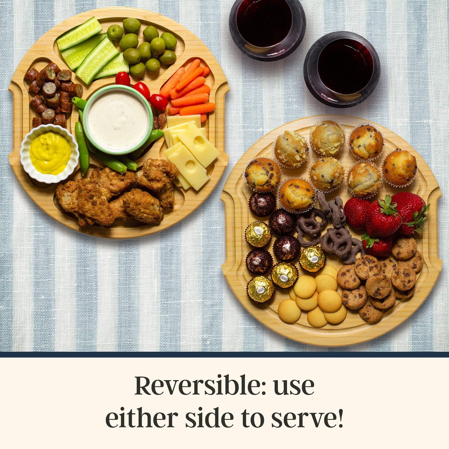 Round Charcuterie Board w/ Locking Lid