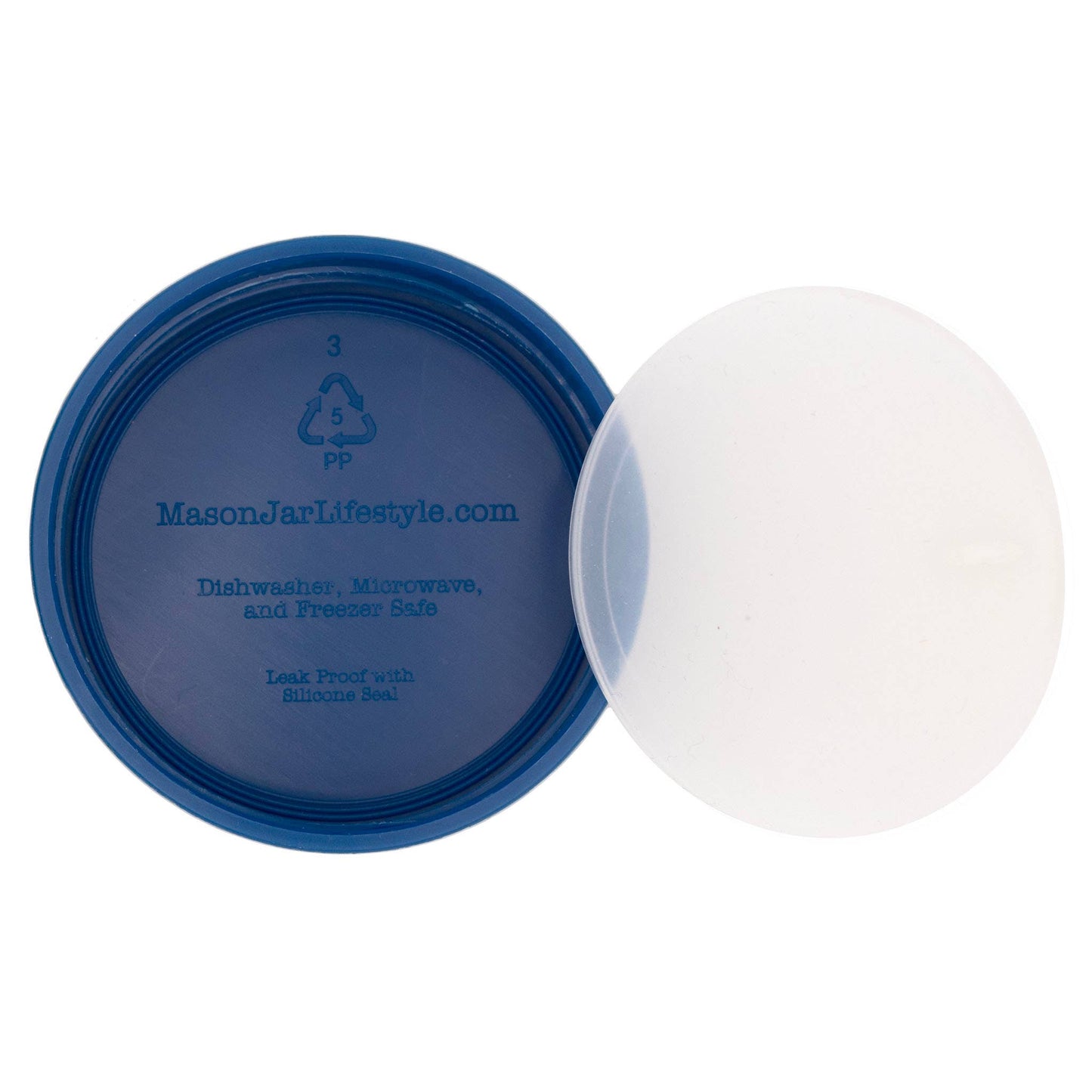 MJL LEAK PROOF PLASTIC STORAGE LIDS FOR MASON JARS: WIDE MOUTH