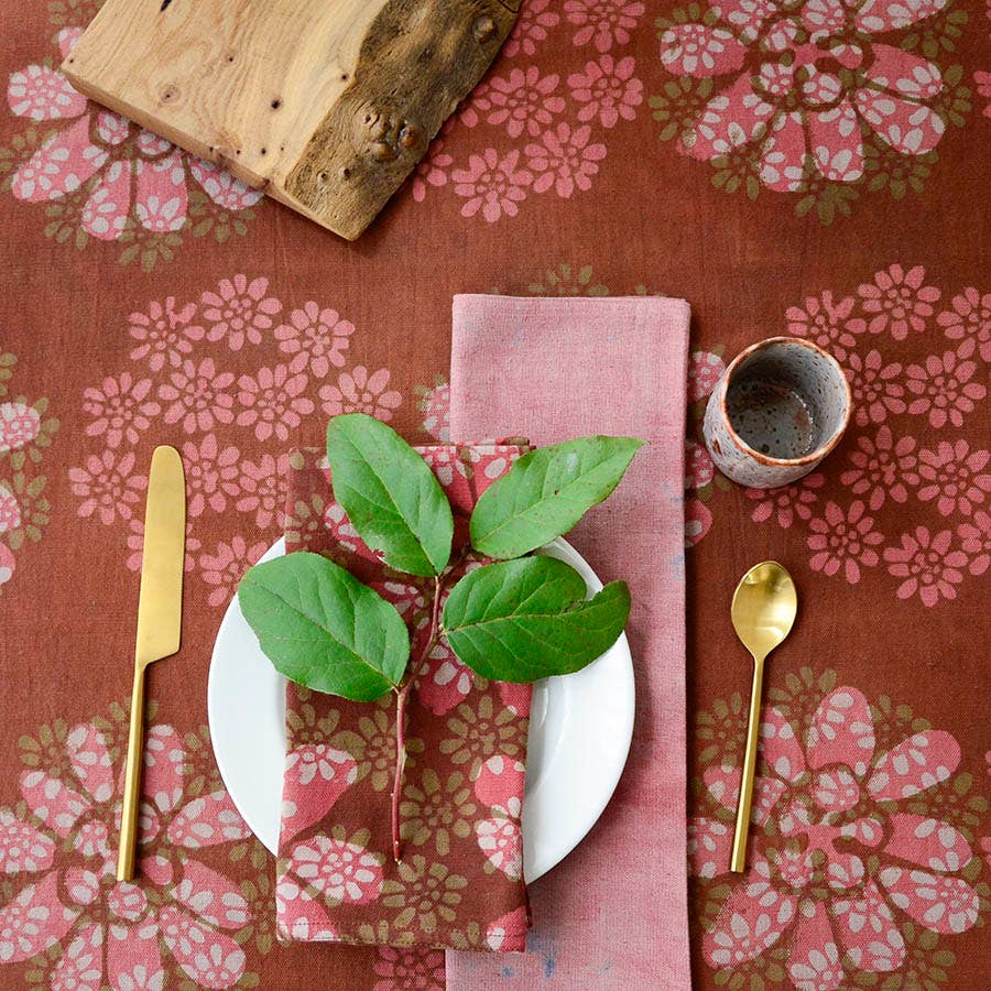 Floral Garden Party Tablecloth - Forget Me Not: 56"x108"