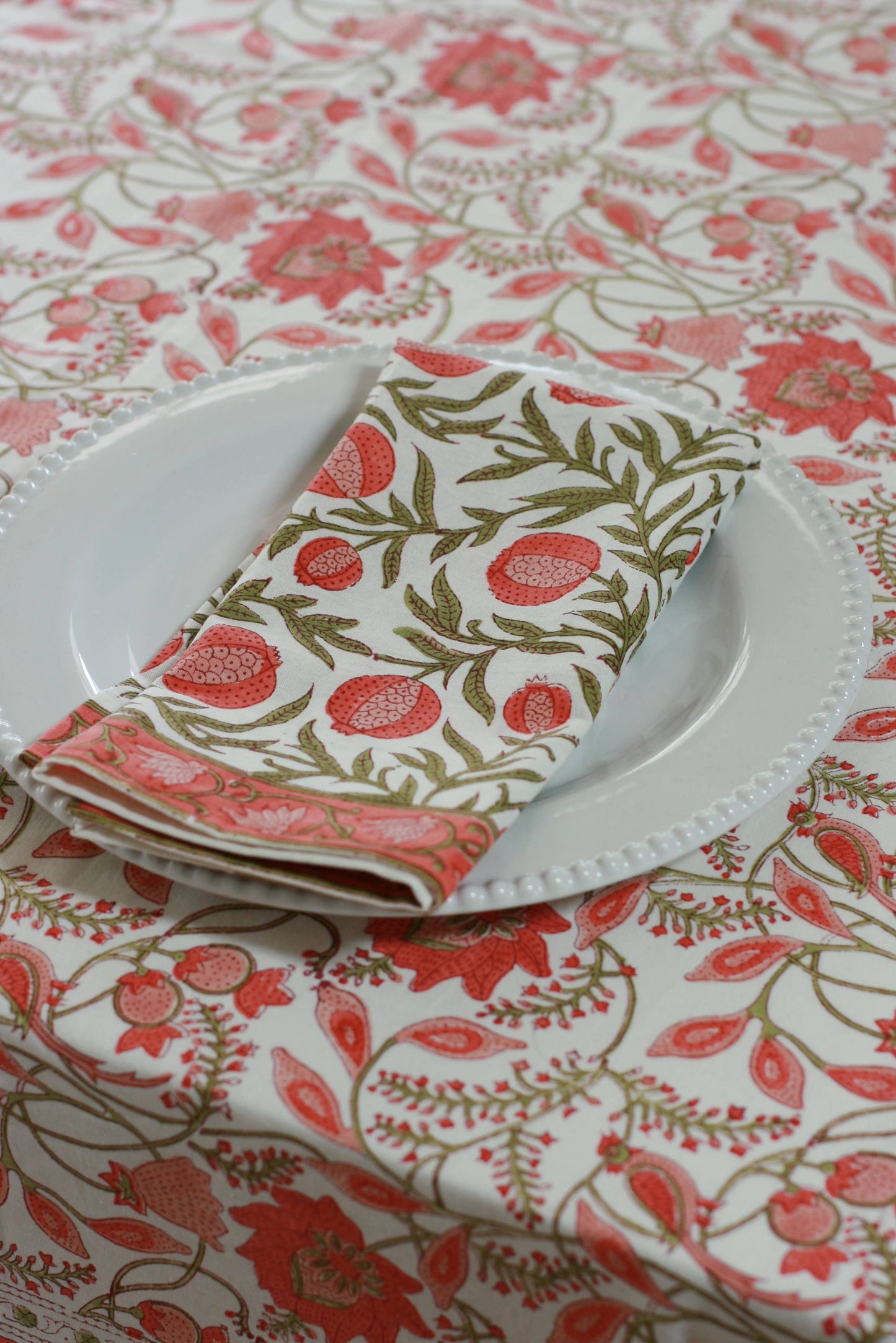 NAPKINS POMEGRANATE RED SET/4