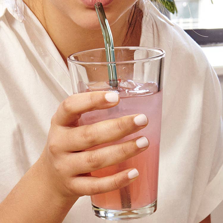 COLORFUL REUSABLE GLASS STRAWS