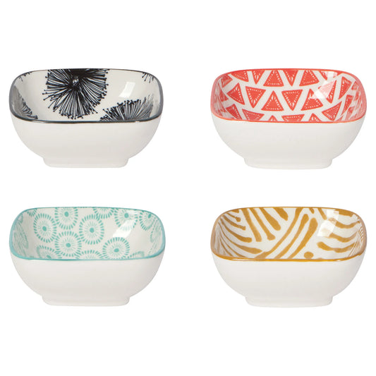 SQUARE PINCH BOWL S/4