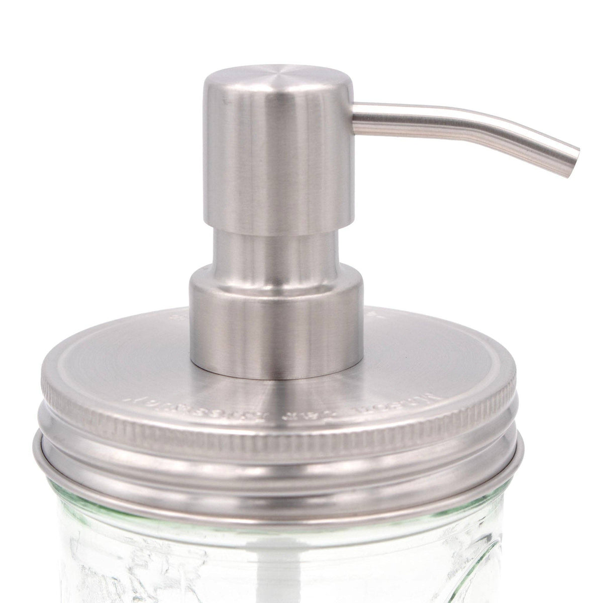 Satin / Brushed Finish Soap Pump Dispensers for Mason Jars: Satin / matte / Regularmouth / #5