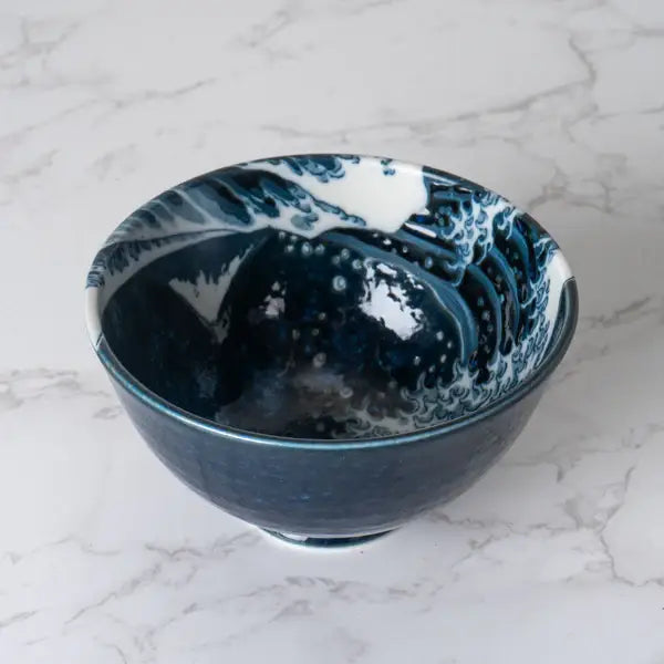 Kanagawa Great Wave Porcelain Rice Bowl 10oz
