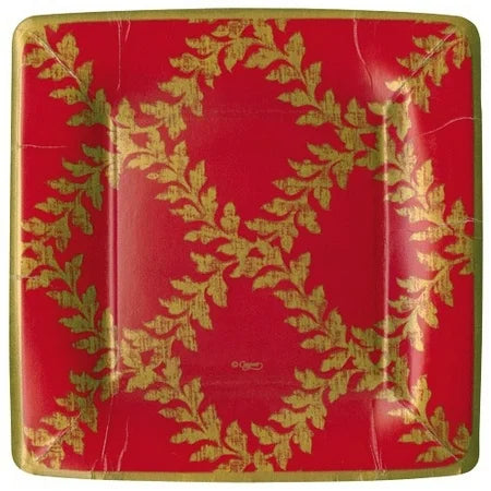 DESSERT PAPER PLATE RED 7IN