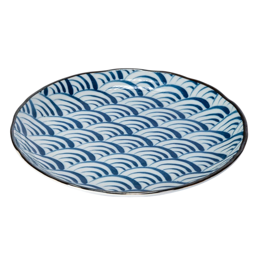 NAMI WAVES PORCELAIN DINNER PLATE 9.7"