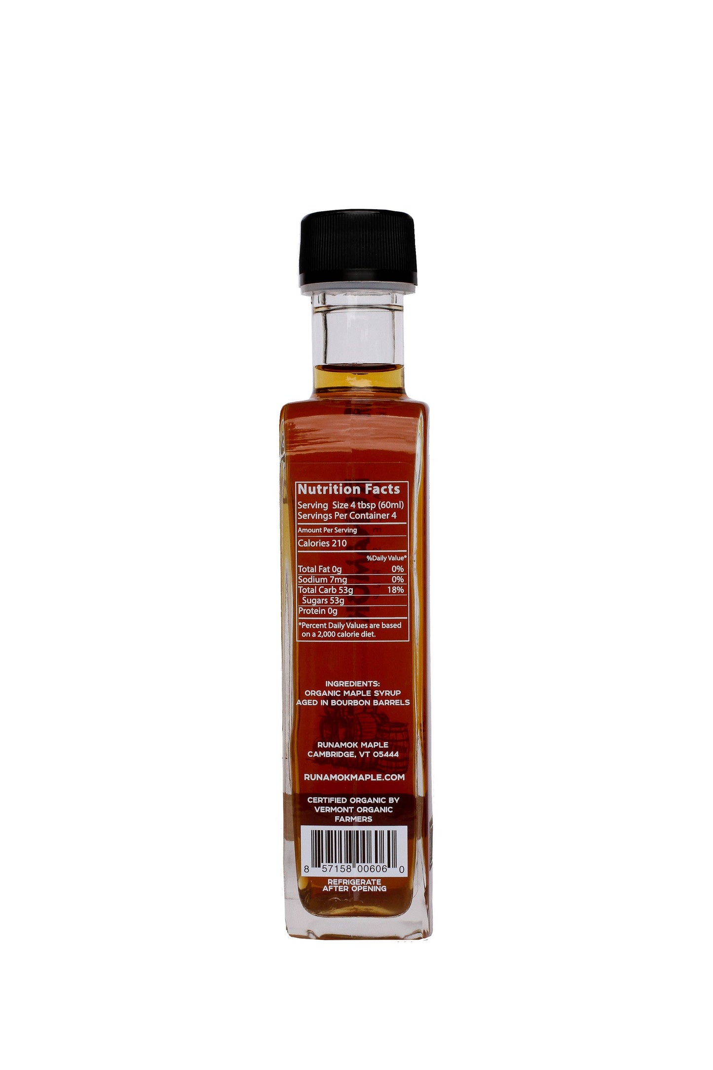 BOURBON BARREL-AGED ORGANIC VERMONT MAPLE SYRUP