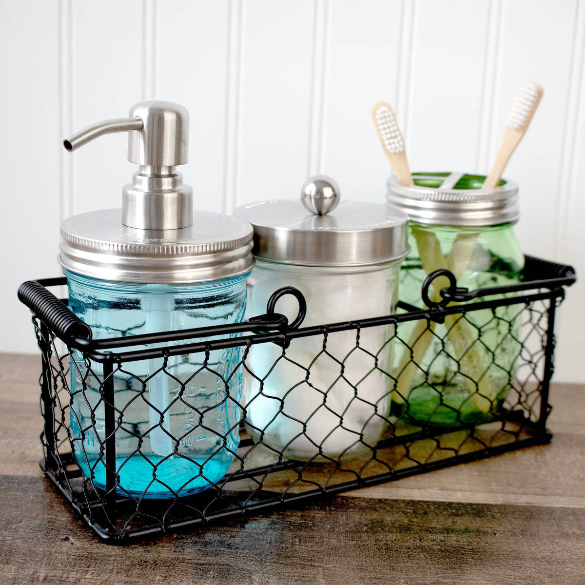 Satin / Brushed Finish Soap Pump Dispensers for Mason Jars: Satin / matte / Regularmouth / #5