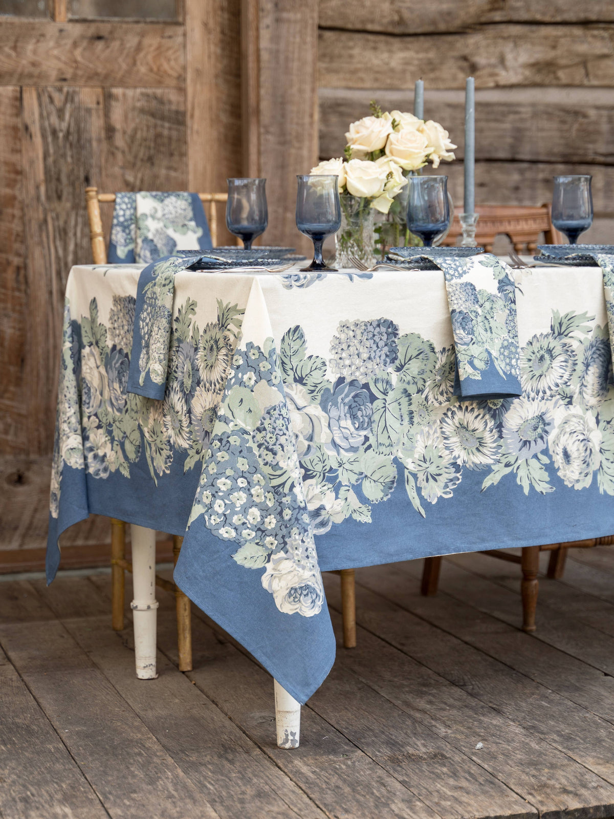 AUTUMN GATHERING TABLECLOTH - BLUE 60X90