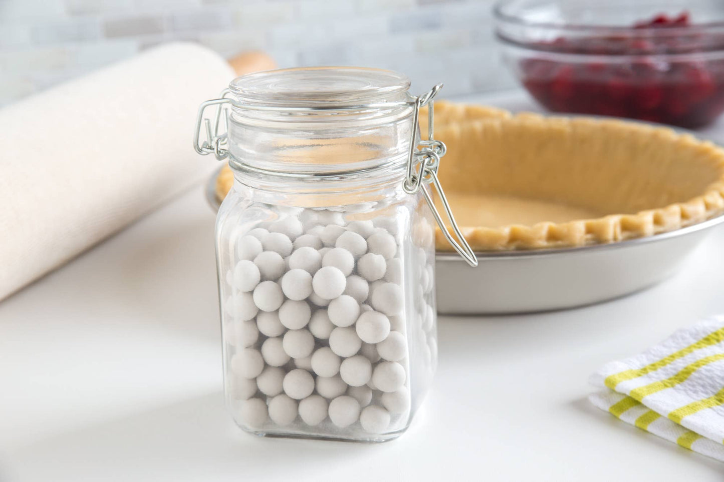 Ceramic Pie Weights with Mason Jar 9.5-Ounce