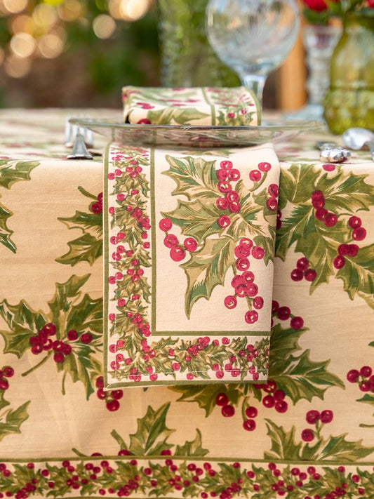 Winterberry Napkin Set of 4 - Dark Ecru