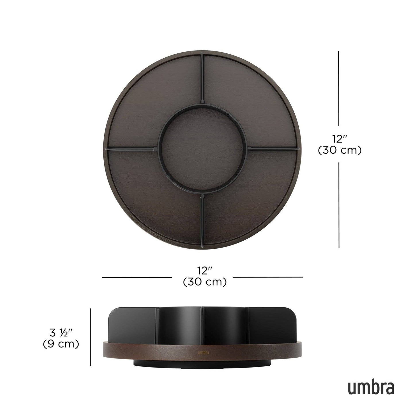 BELLWOOD LAZY SUSAN: WHITE-NATURAL