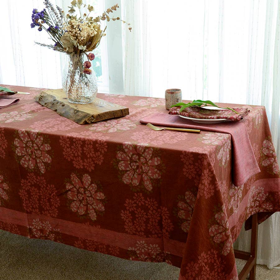 Floral Garden Party Tablecloth - Forget Me Not: 56"x108"