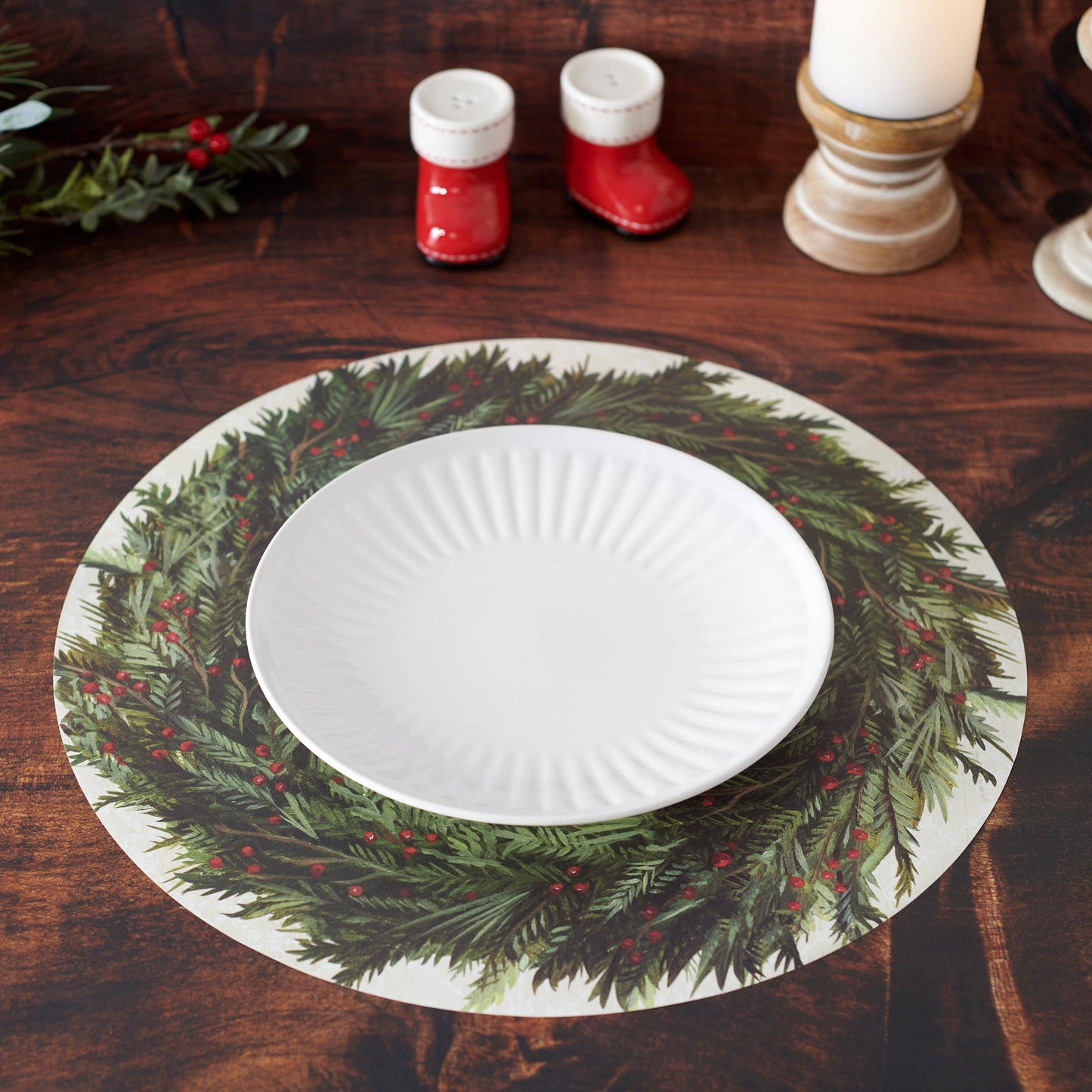 Paper Christmas Wreath Placemat