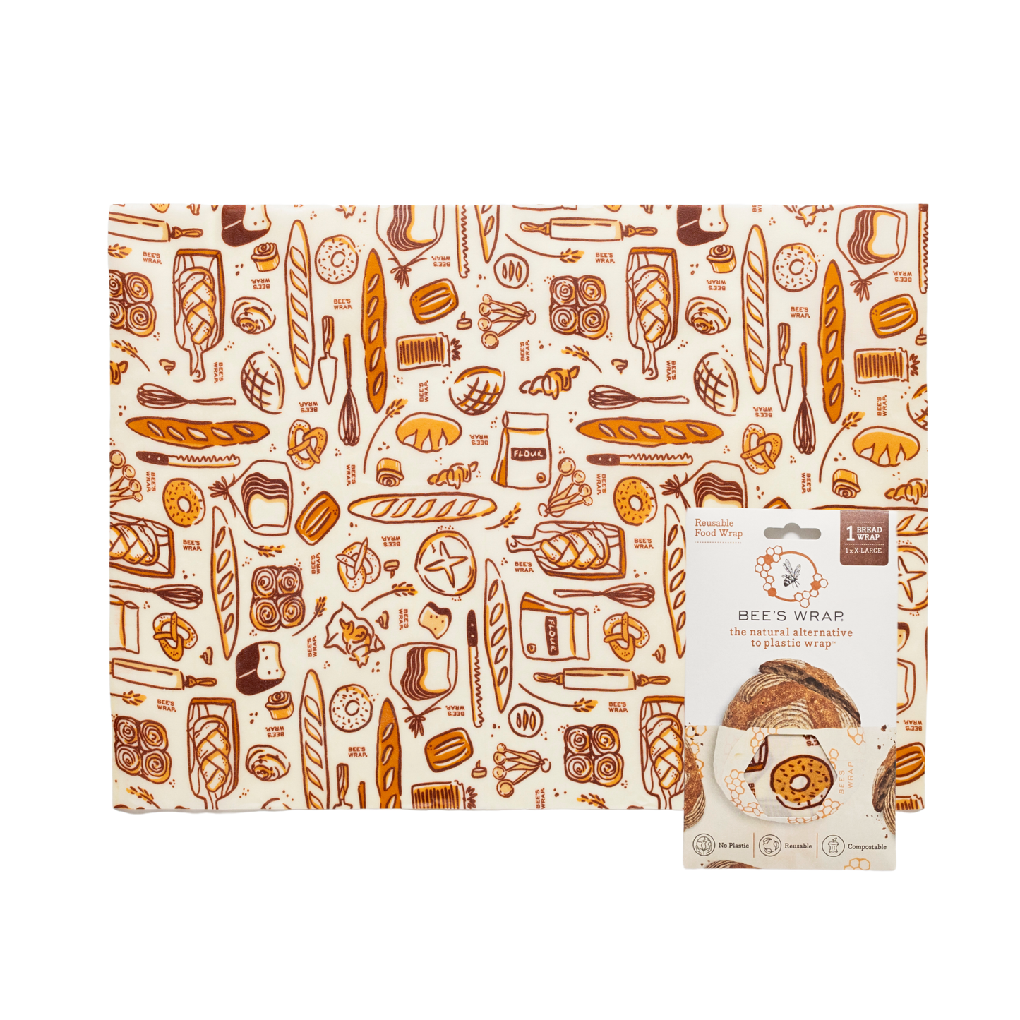 BAKERY LANE - BREAD WRAP, SEASONAL PRINT