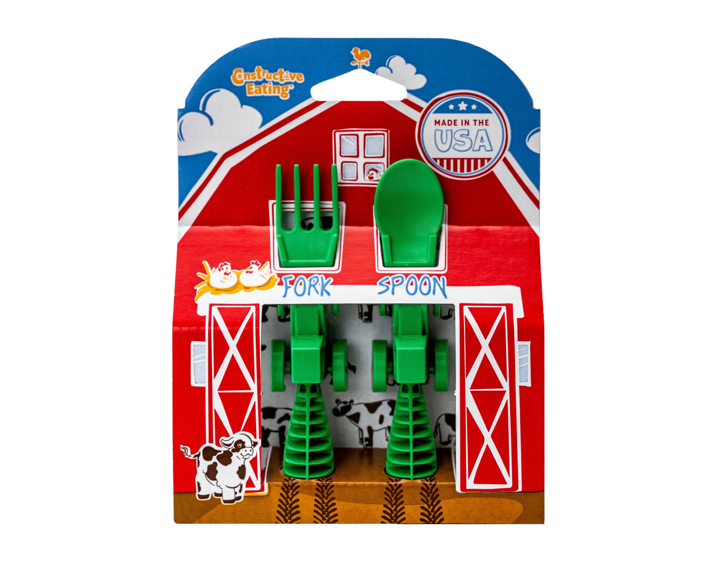 SET OF 2 TRACTOR UTENSILS: GREEN