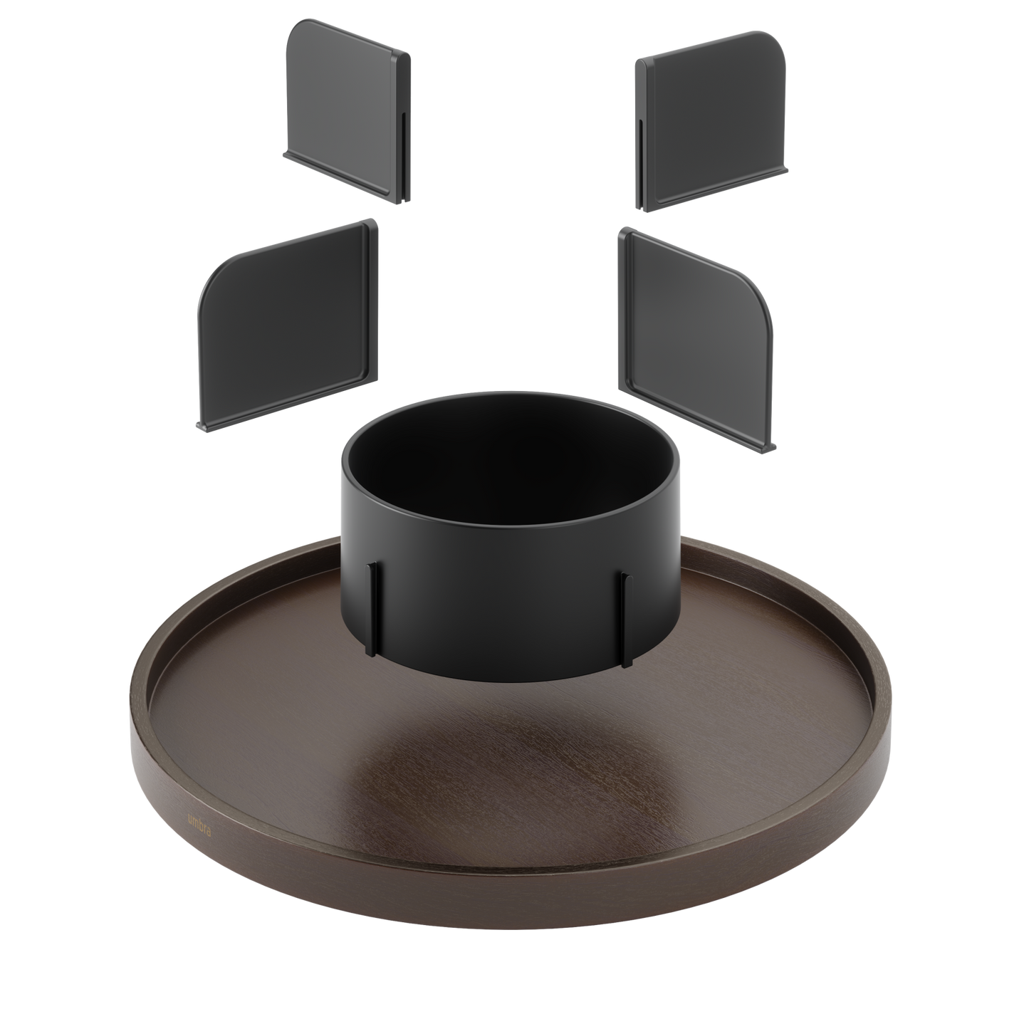 BELLWOOD LAZY SUSAN: WHITE-NATURAL