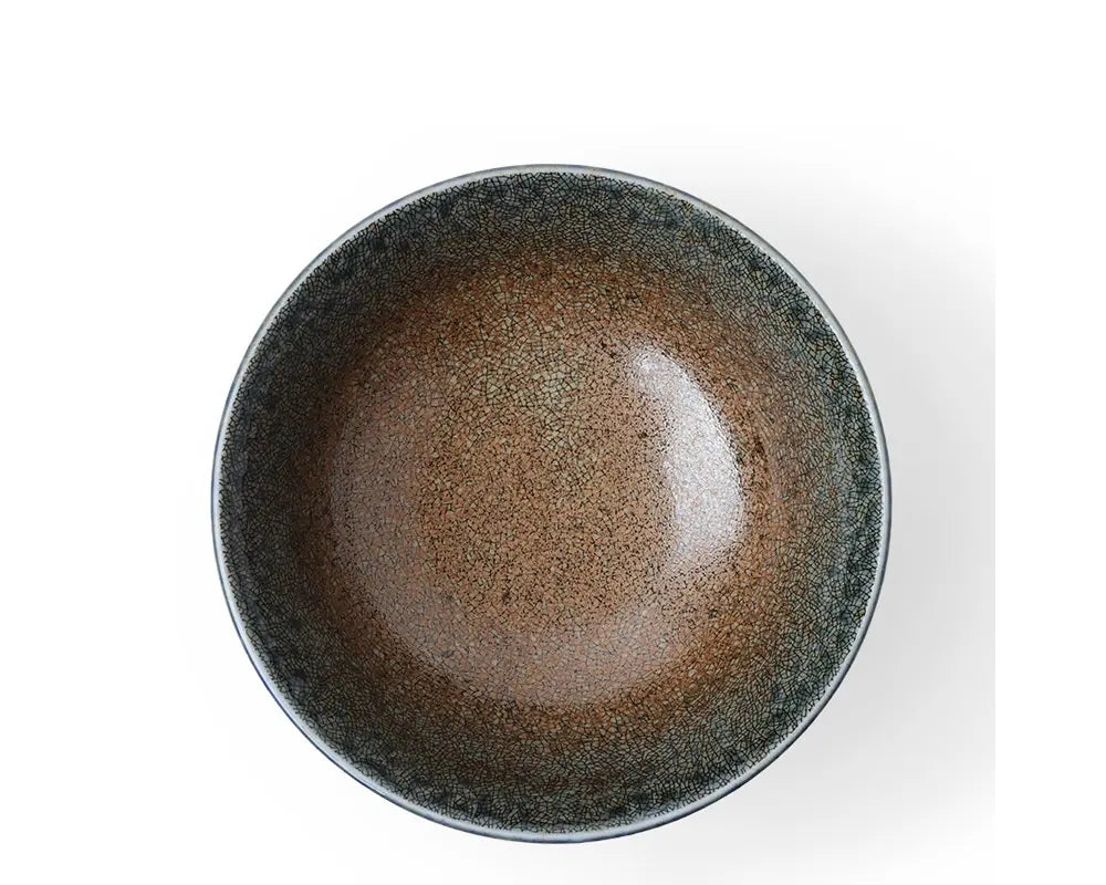 BLUE SAND CRACKLE BOWL 8.5"