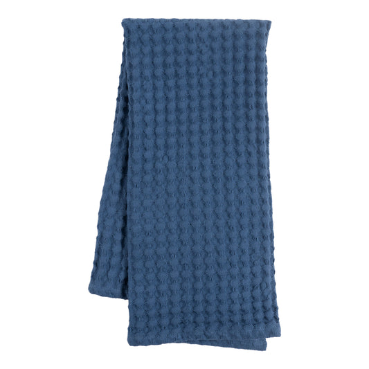 Monaco 100% Cotton Jumbo Waffle Kitchen Towel 20x30: Dutch Blue