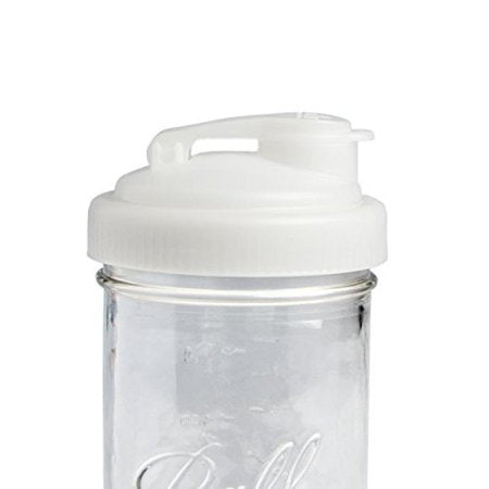 MASON JAR POUR CAP WIDE MOUTH WHT
