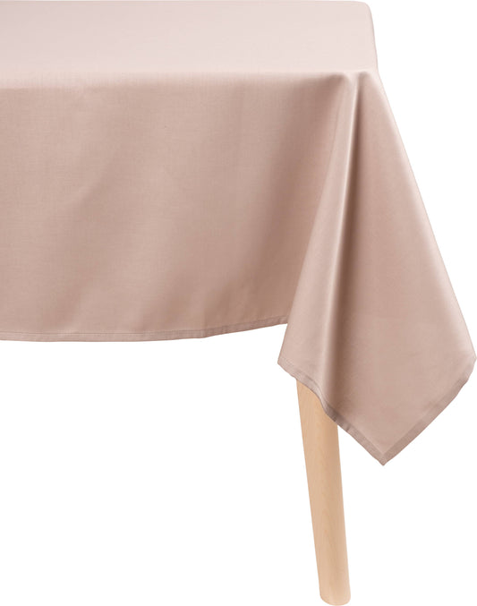 KAF HOME CHATEAU EASY CARE DINNER TABLECLOTH: LINEN / 70" X 70"