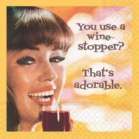 WINE STOPPER COCKTAIL NAPKINS