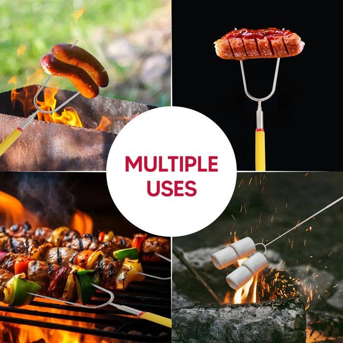 TELESCOPING ROASTING FORKS SET OF 6