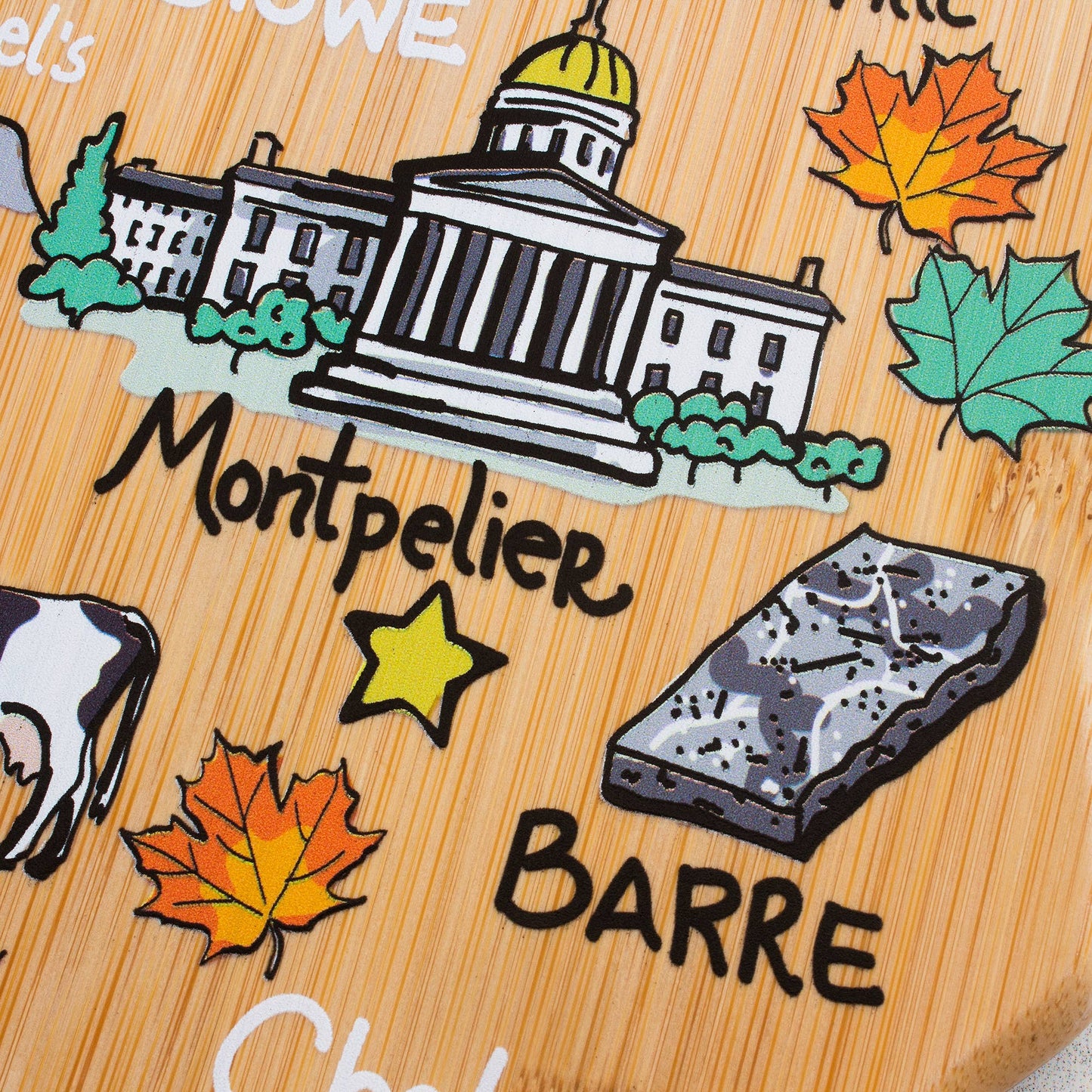 VERMONT CUTTING BOARD ARTWORK BY FISH KISS
