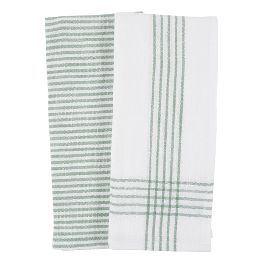MONACO SLUBBED KITCHEN TEA TOWEL GREEN
