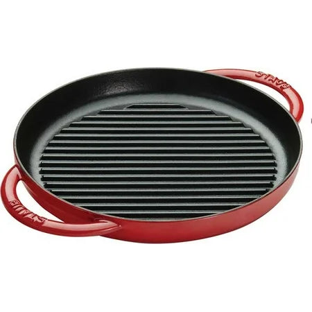 STAUB ROUND GRILL 10.25" RED