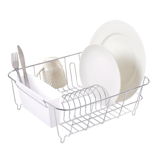 DISH DRAINER 2 PC SET WHITE