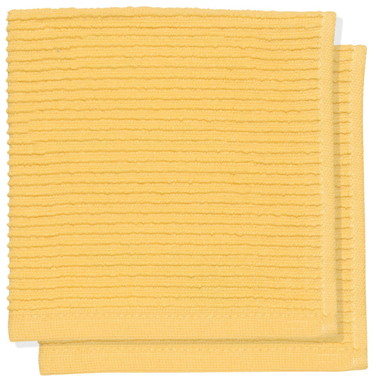 DISHCLOTHS RIPPLE SET OF 2 YEL