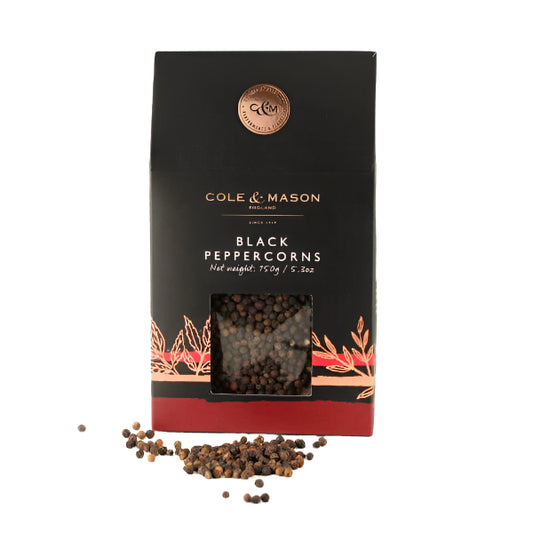 COLE & MASON BLACK PEPPERCORNS BOX 5.3oz