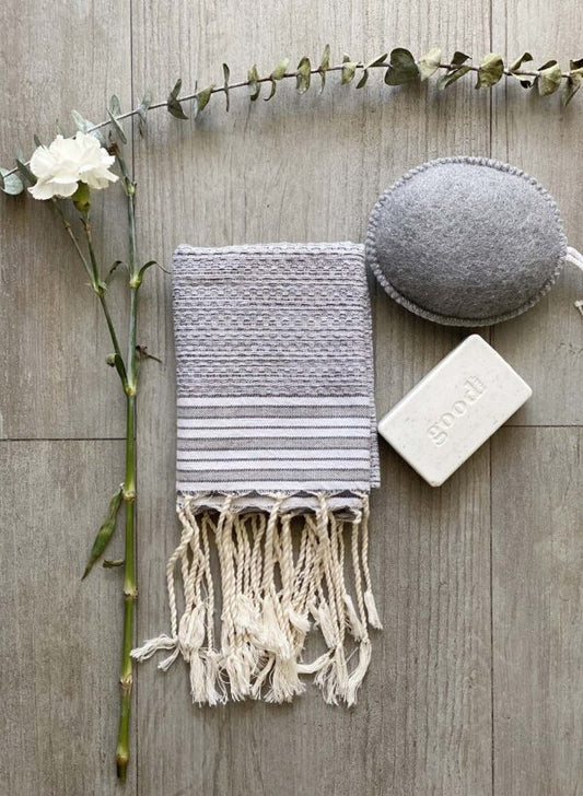 GUEST SAINT TROPEZ CHINE TOWEL GRY