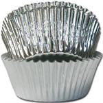 MINI FOIL BAKING CUPS SILVER