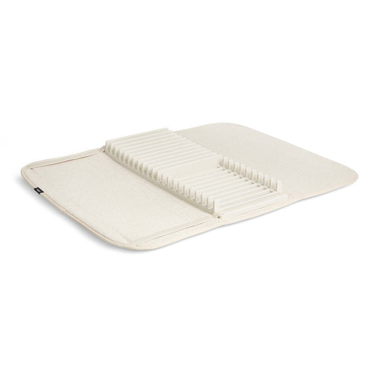 UDRY DISH RACK WITH DRYING MAT: LINEN