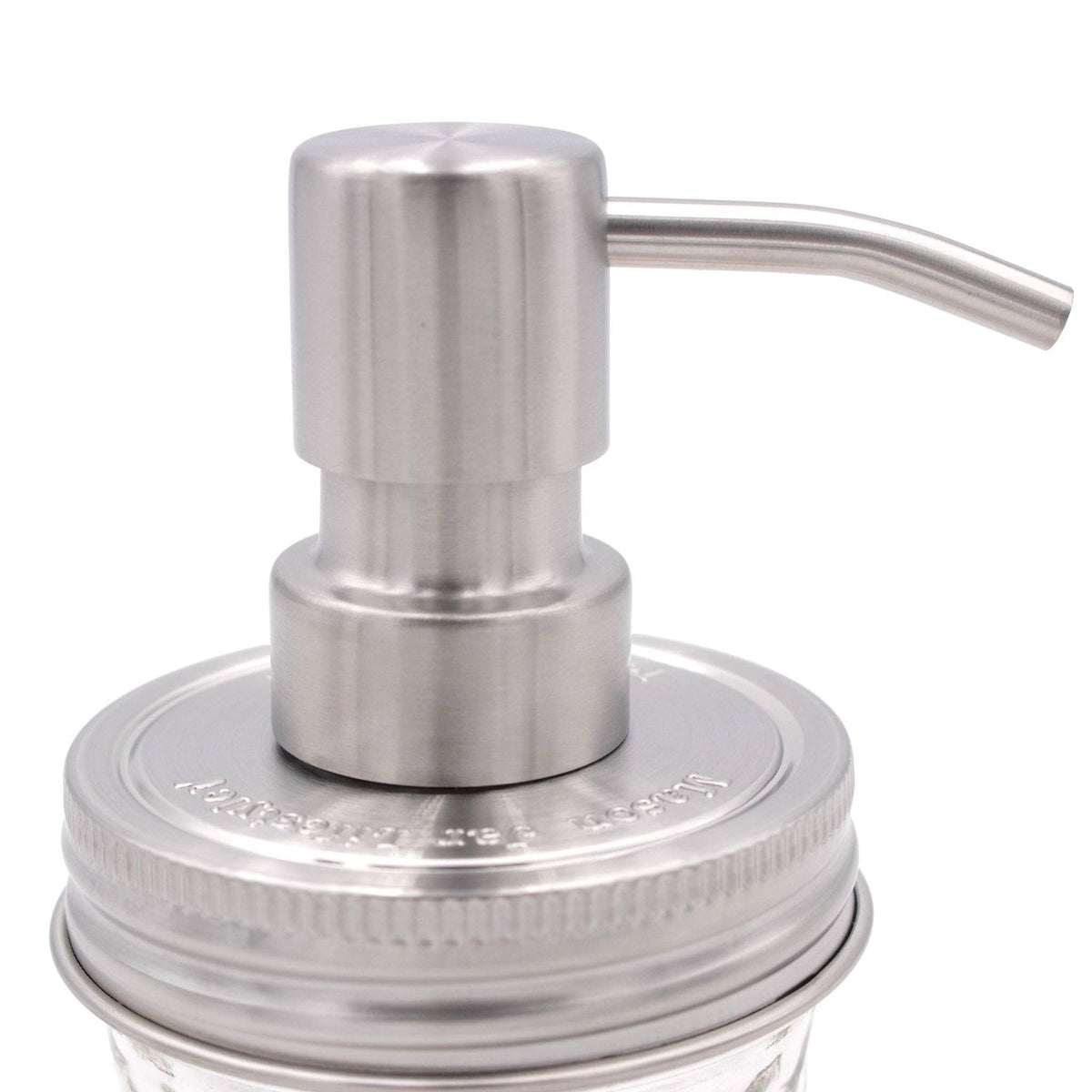 Satin / Brushed Finish Soap Pump Dispensers for Mason Jars: Satin / matte / Regularmouth / #5