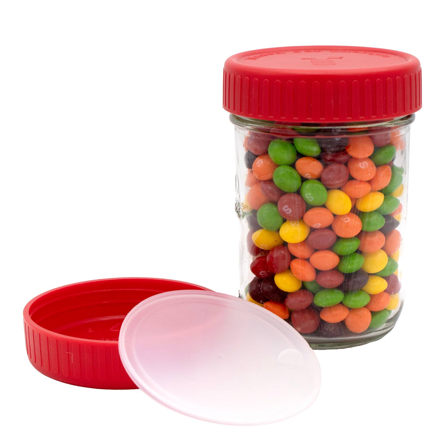 MJL LEAK PROOF PLASTIC STORAGE LIDS FOR MASON JARS: WIDE MOUTH