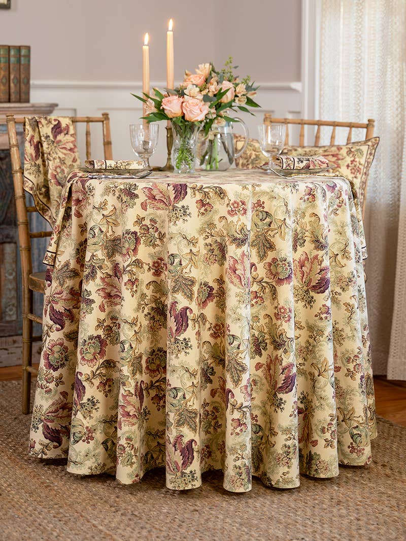 Sonnet Round Cloth - Antique: 88 Inch Round