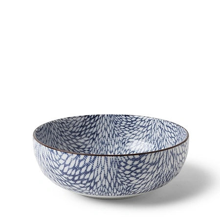 AIZOME MUMS BOWL  7"