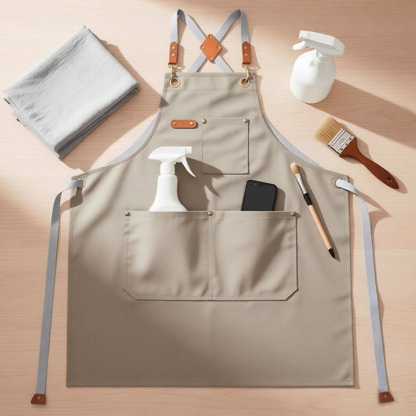 CROSSBACK APRON UTILITY POCKETS