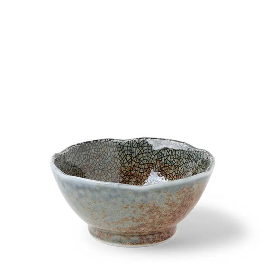 BLUE SAND CRACKLE SAUCE BOWL 3.5"