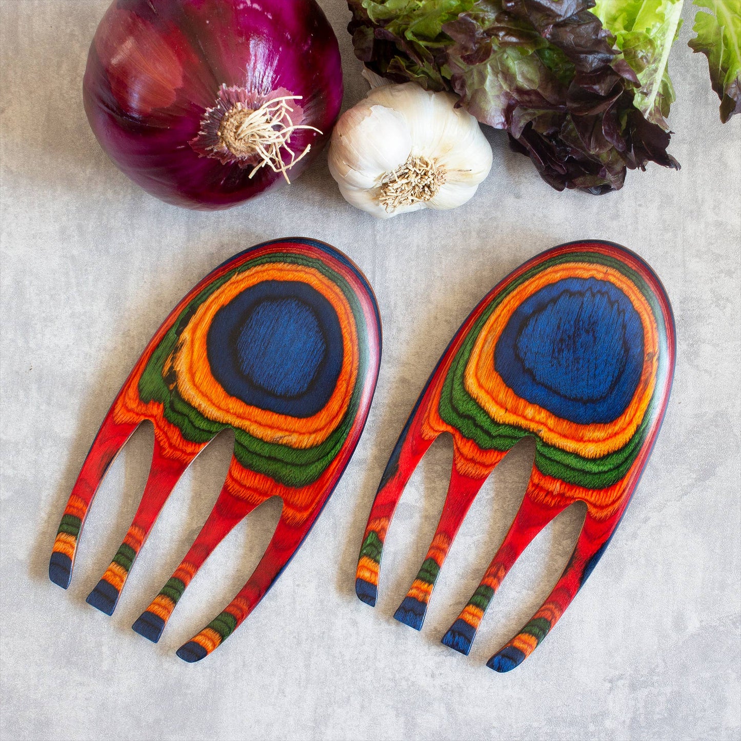 BALTIQUE MARRAKESH SALAD HANDS, SALAD SERVING UTENSILS